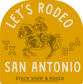 YELLOW LETS RODEO HORSE STICKER