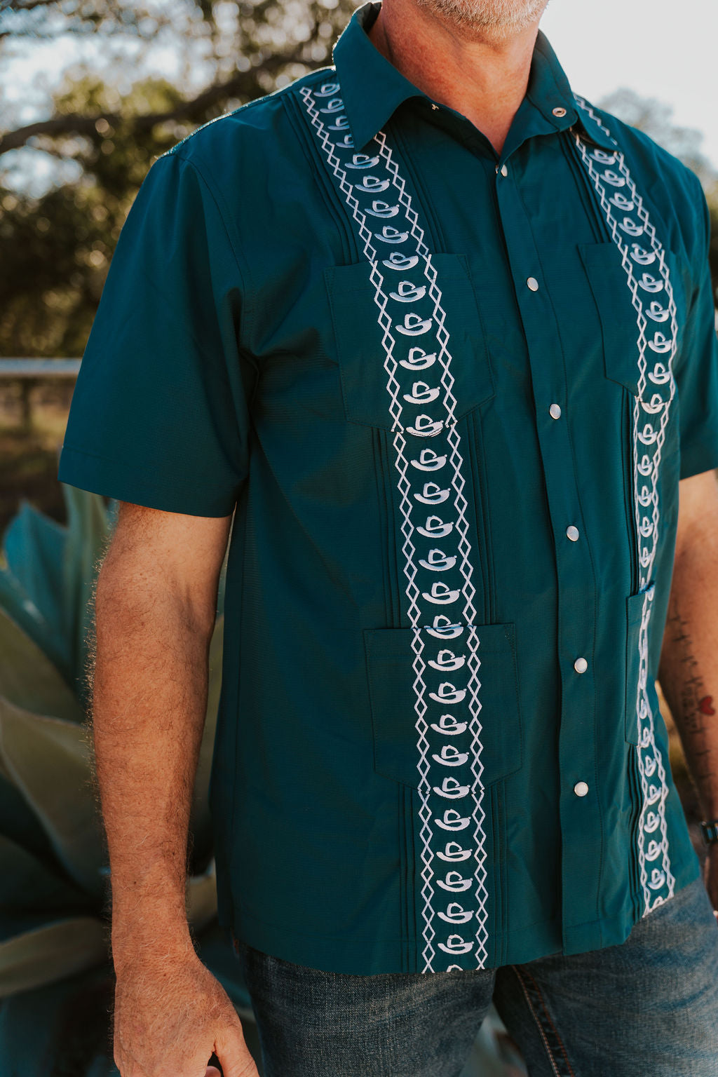 Men Guayabera Button Down