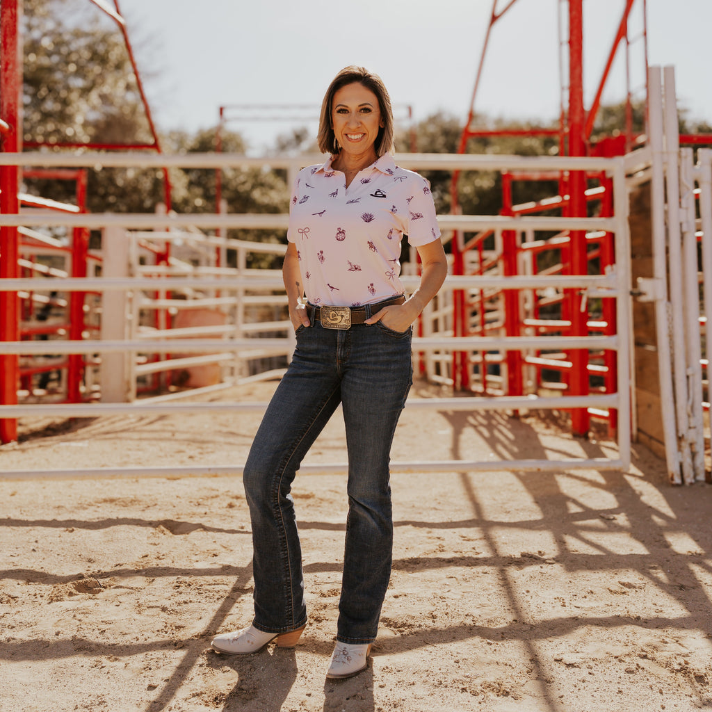 LADIES DESERT THEME POLO