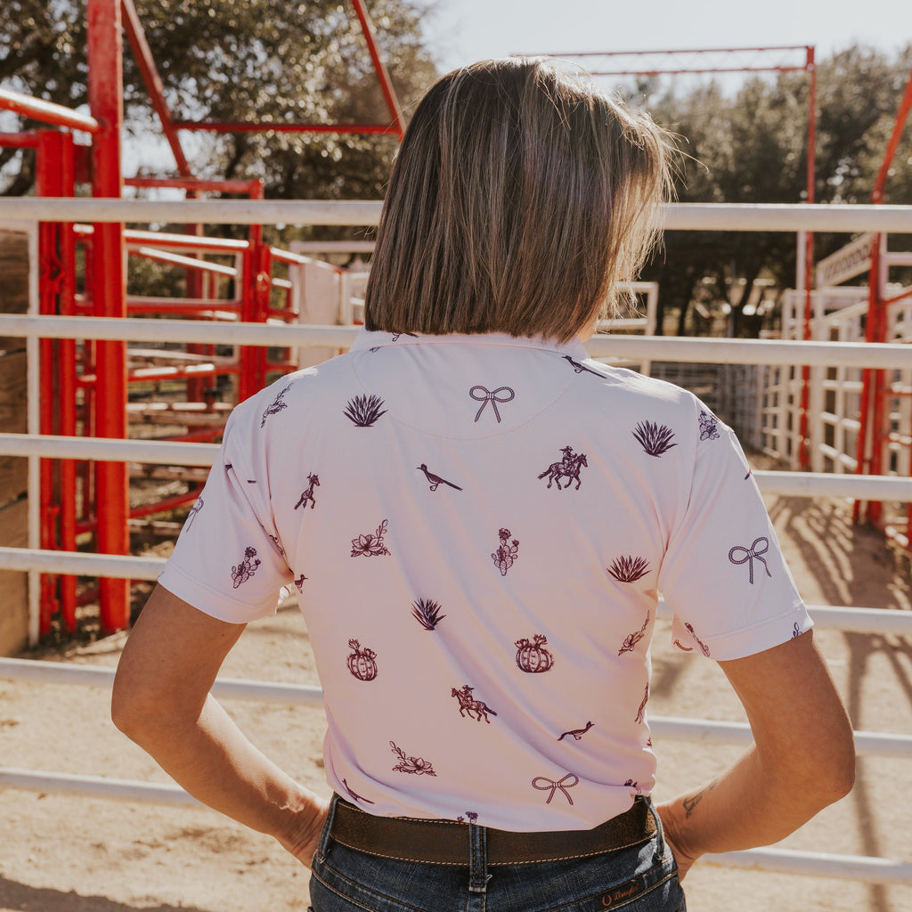 LADIES DESERT THEME POLO