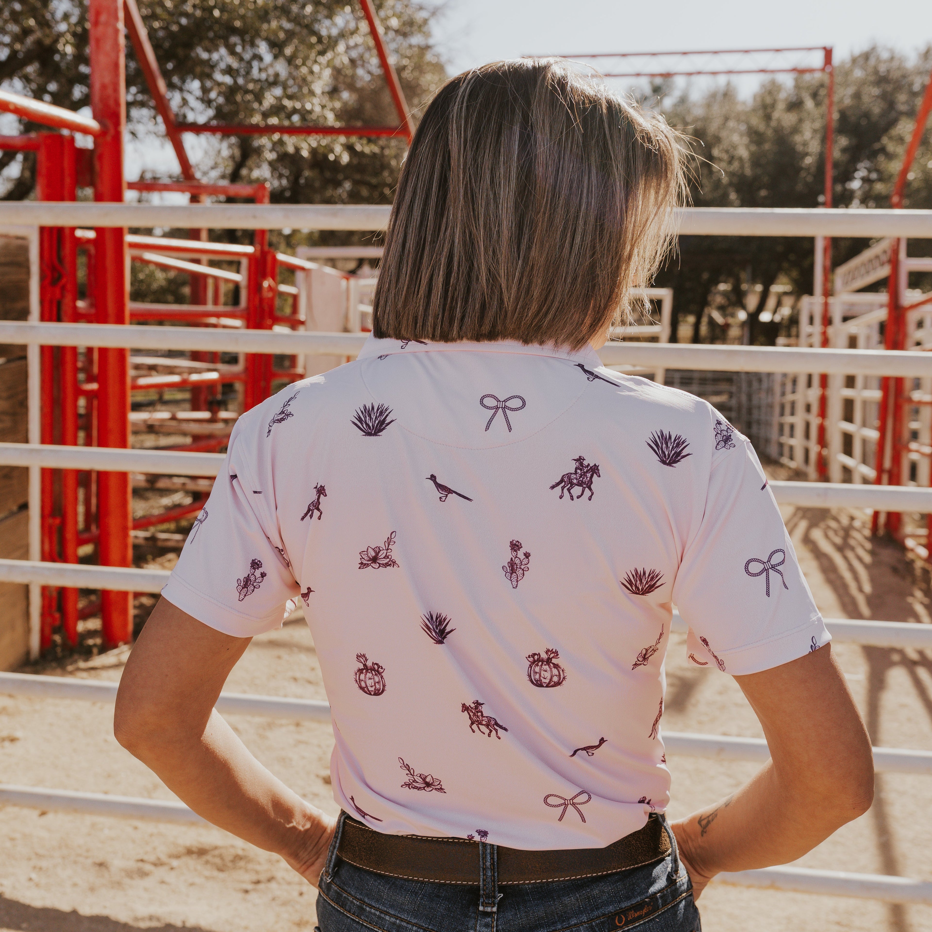 LADIES DESERT THEME POLO