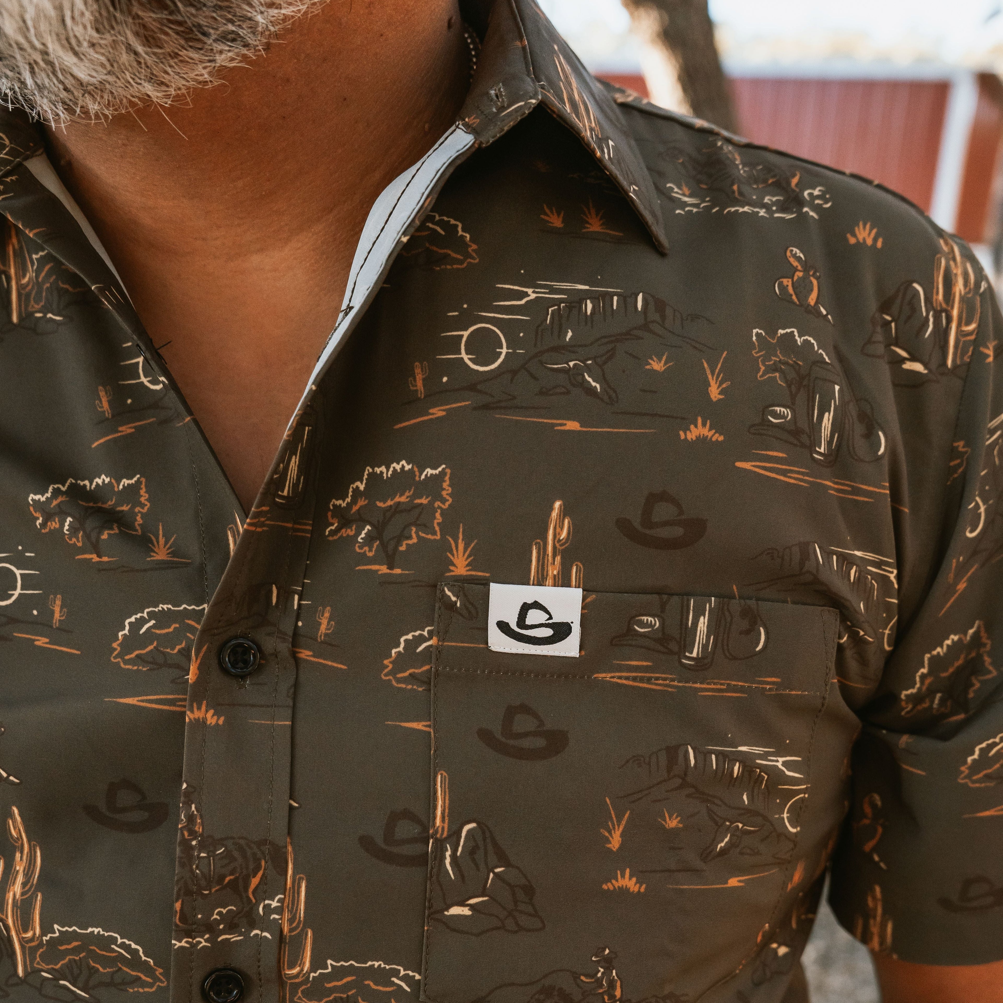 DESERT SUNDOWN BUTTON UP