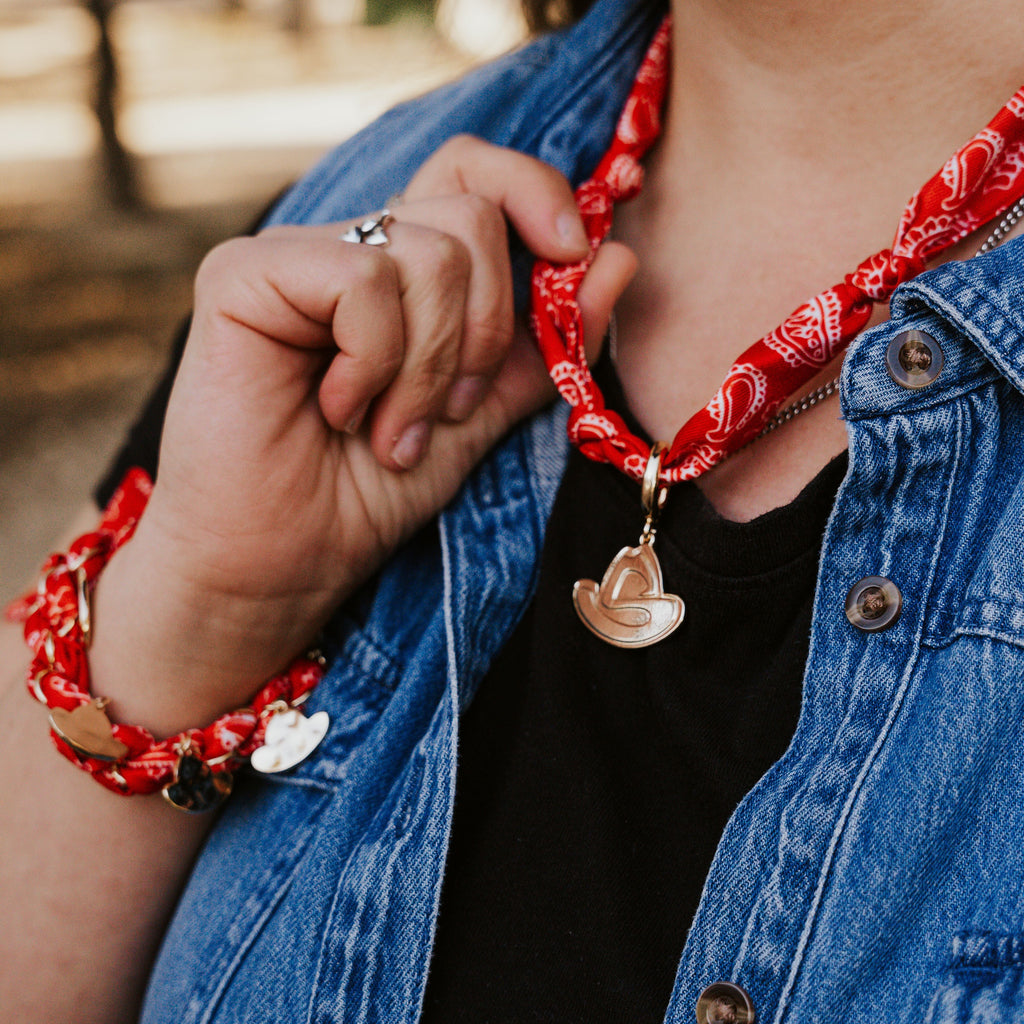 SA RODEO BANDANA SCARF NECKLACE