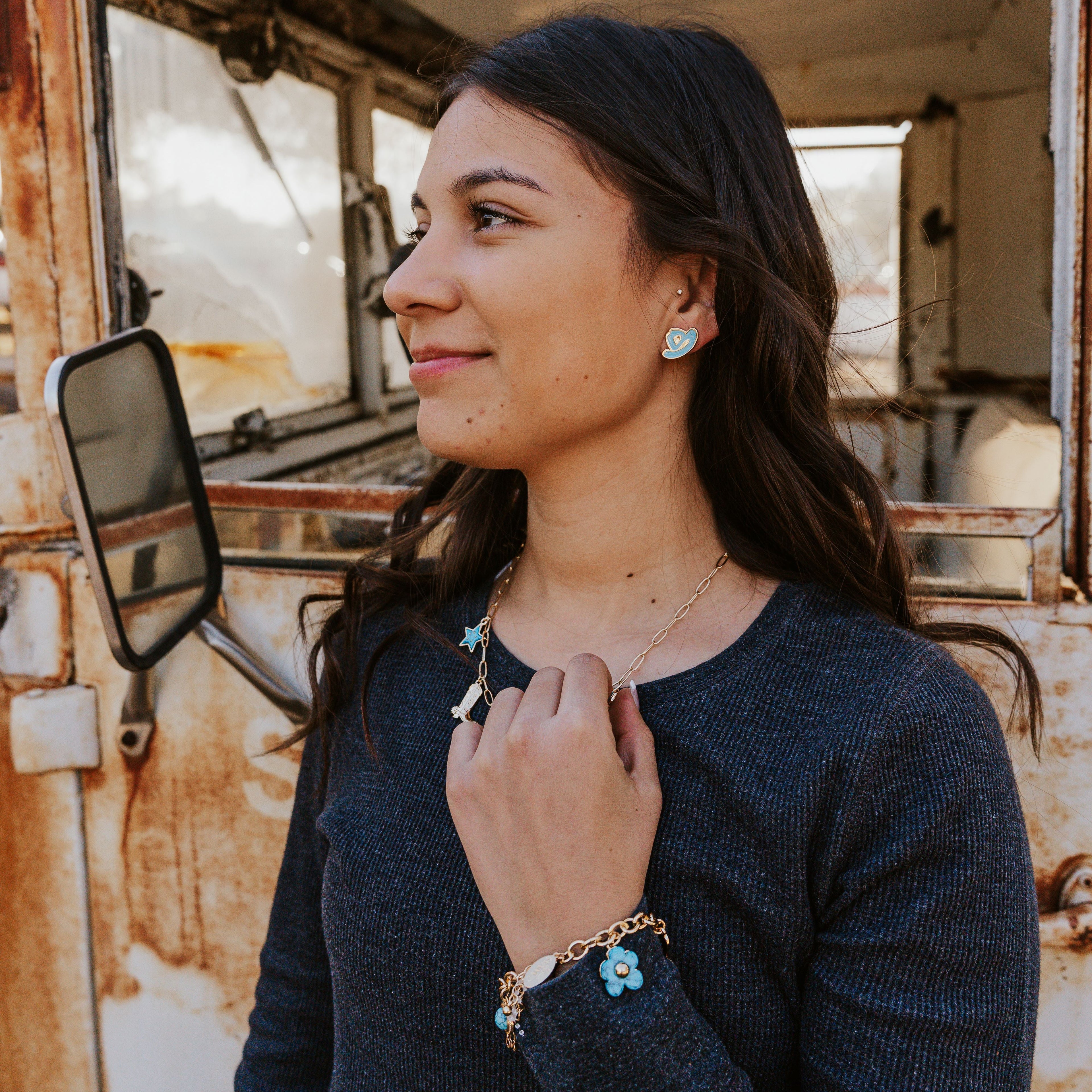 LETS RODEO CHARM NECKLACE