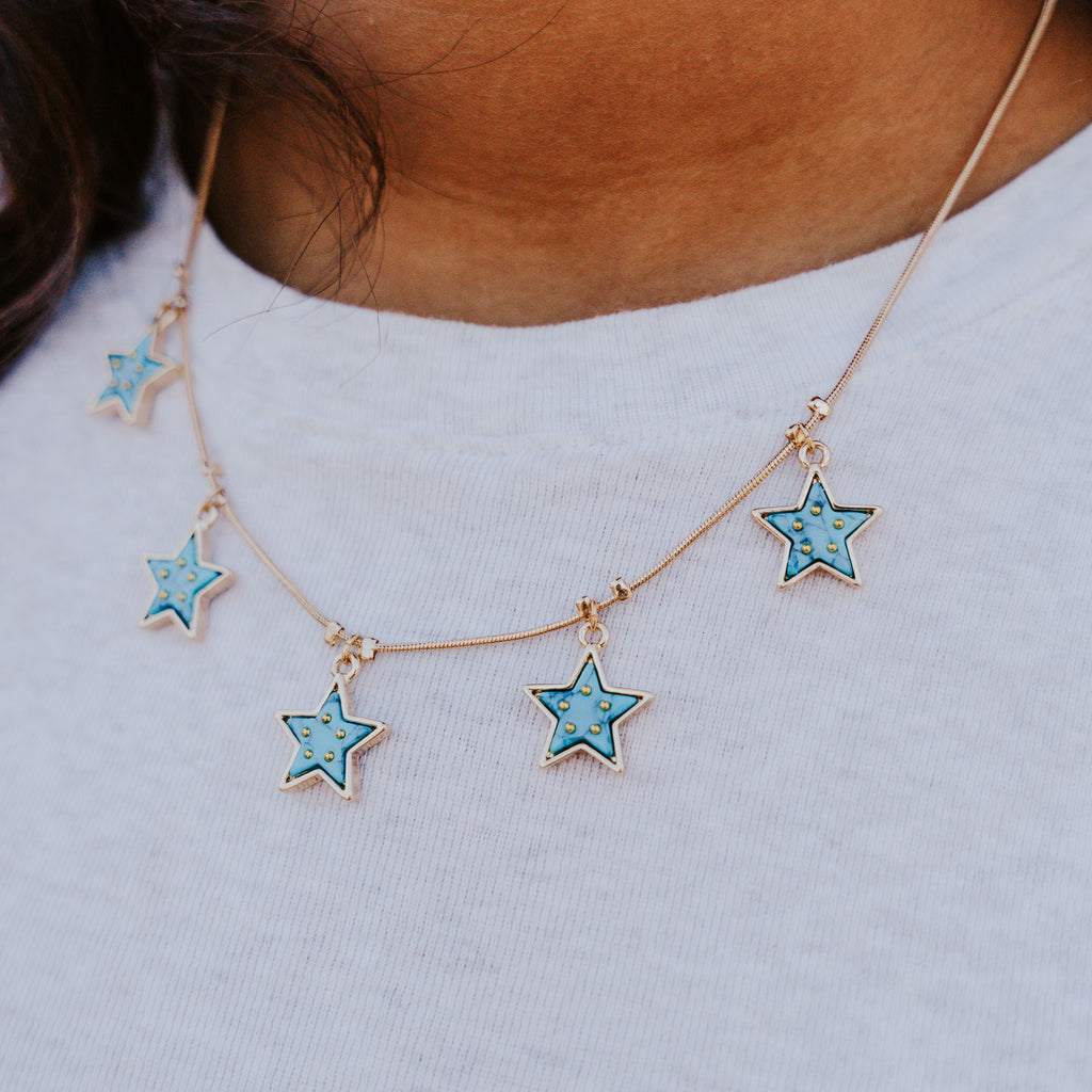 TURQUOISE STARS NECKLACE
