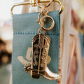 COWBOY BOOT BAG CHARM GOLD