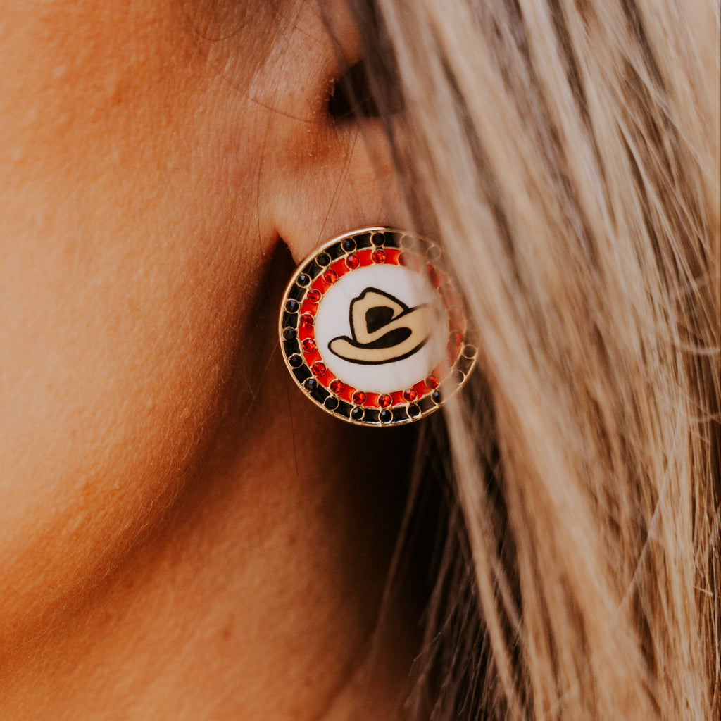 SA RODEO DISC STUD EARRINGS