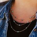 DAINTY LAYERED TURQUOISE NECKLACE