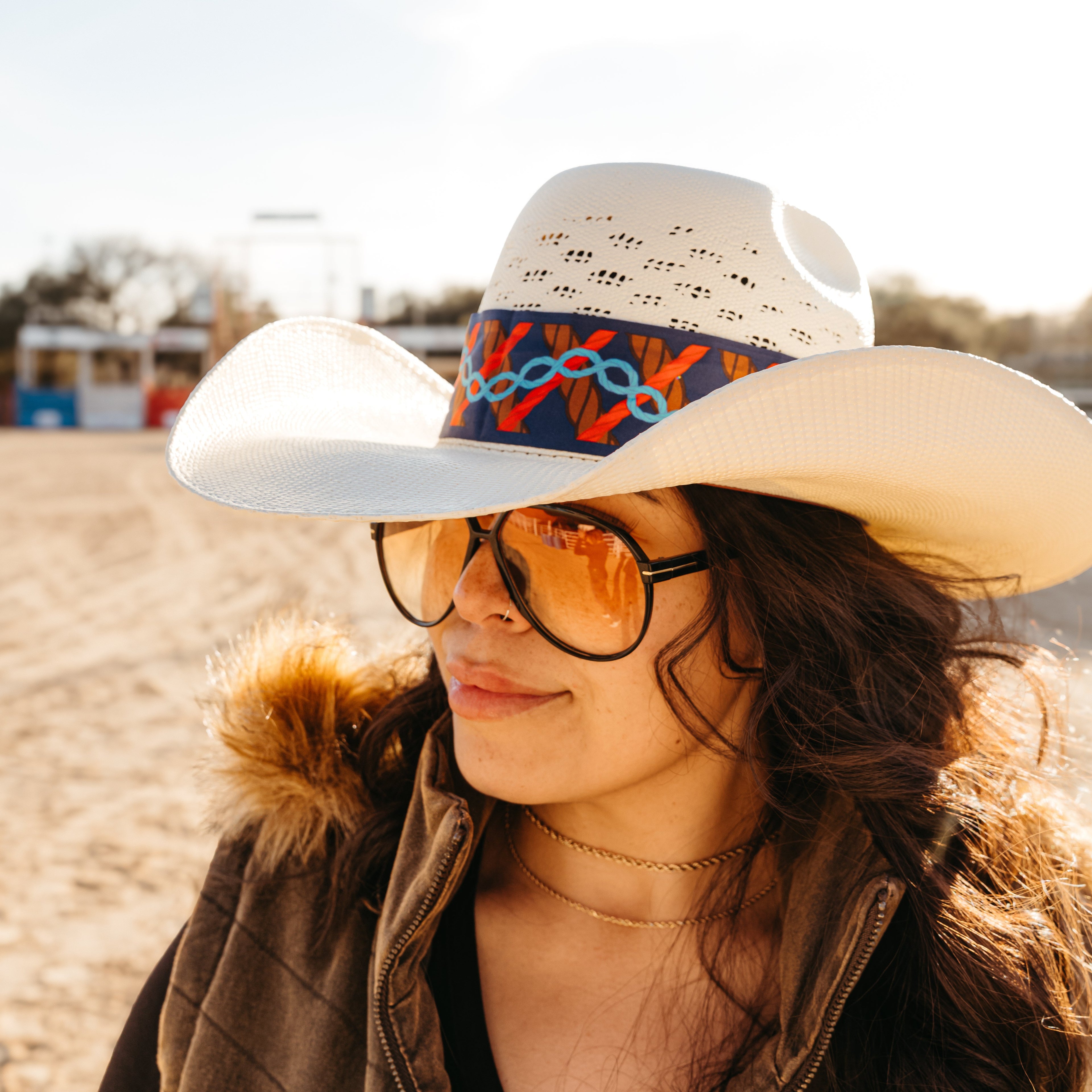 Saturday Silks Fiesta Western Skinny Scarf