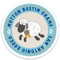 MUTTON BUSTIN CHAMP STICKER