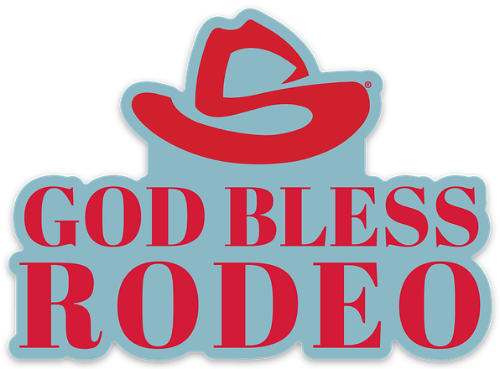 GOD BLESS RODEO STICKER