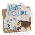 LETS RODEO SCRAPBOOK STICKER