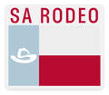 SA RODEO FLAG CLEAR STICKER