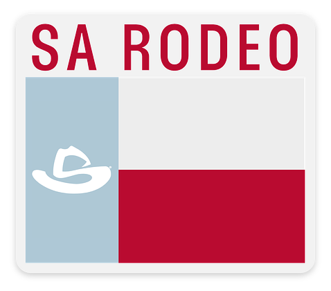 SA RODEO FLAG CLEAR STICKER