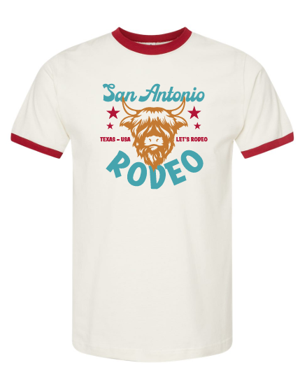 HIGHLAND COW RINGER T-SHIRT