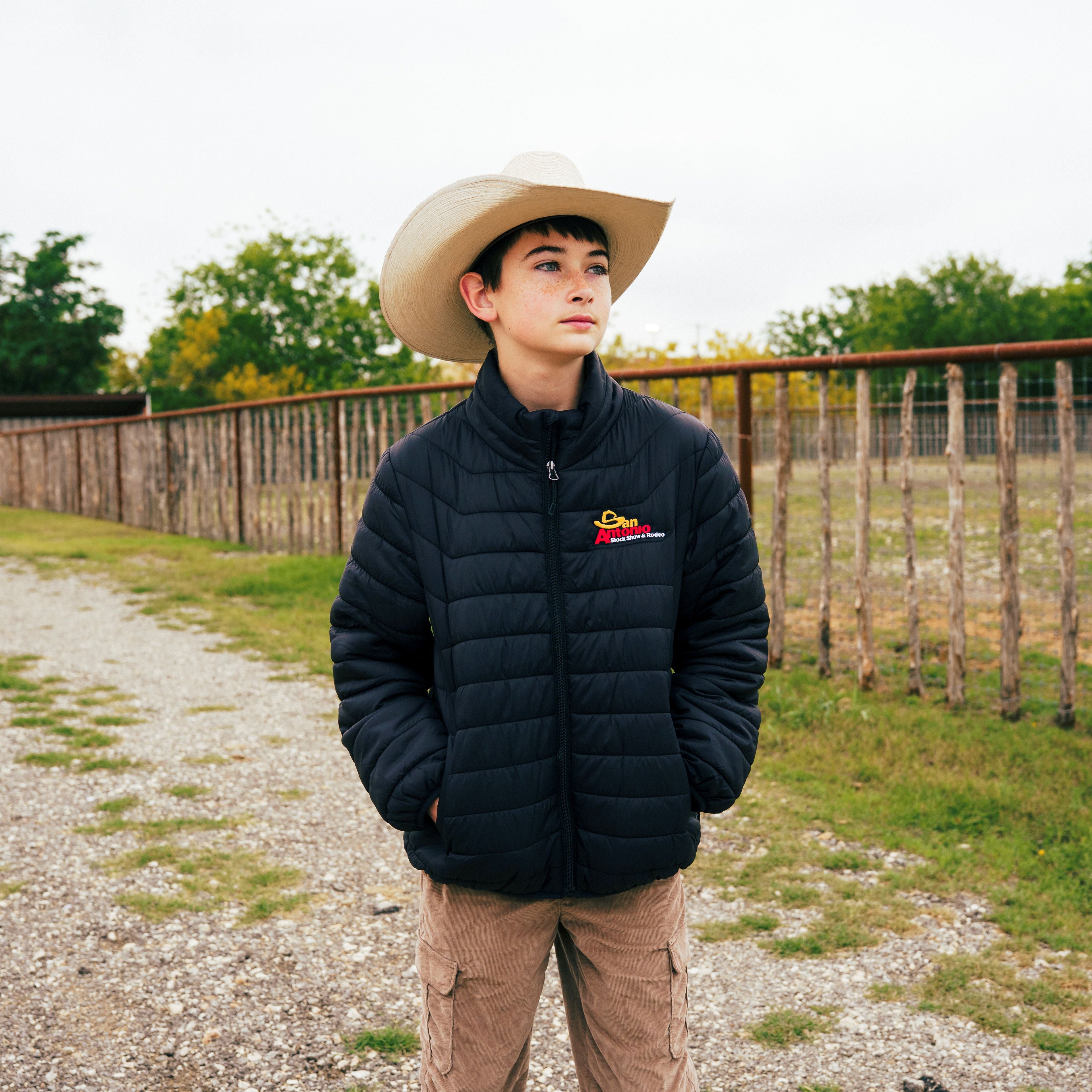 YOUTH BLK PUFFER JACKET