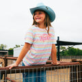 KIDS LETS RODEO STRIPE TEE