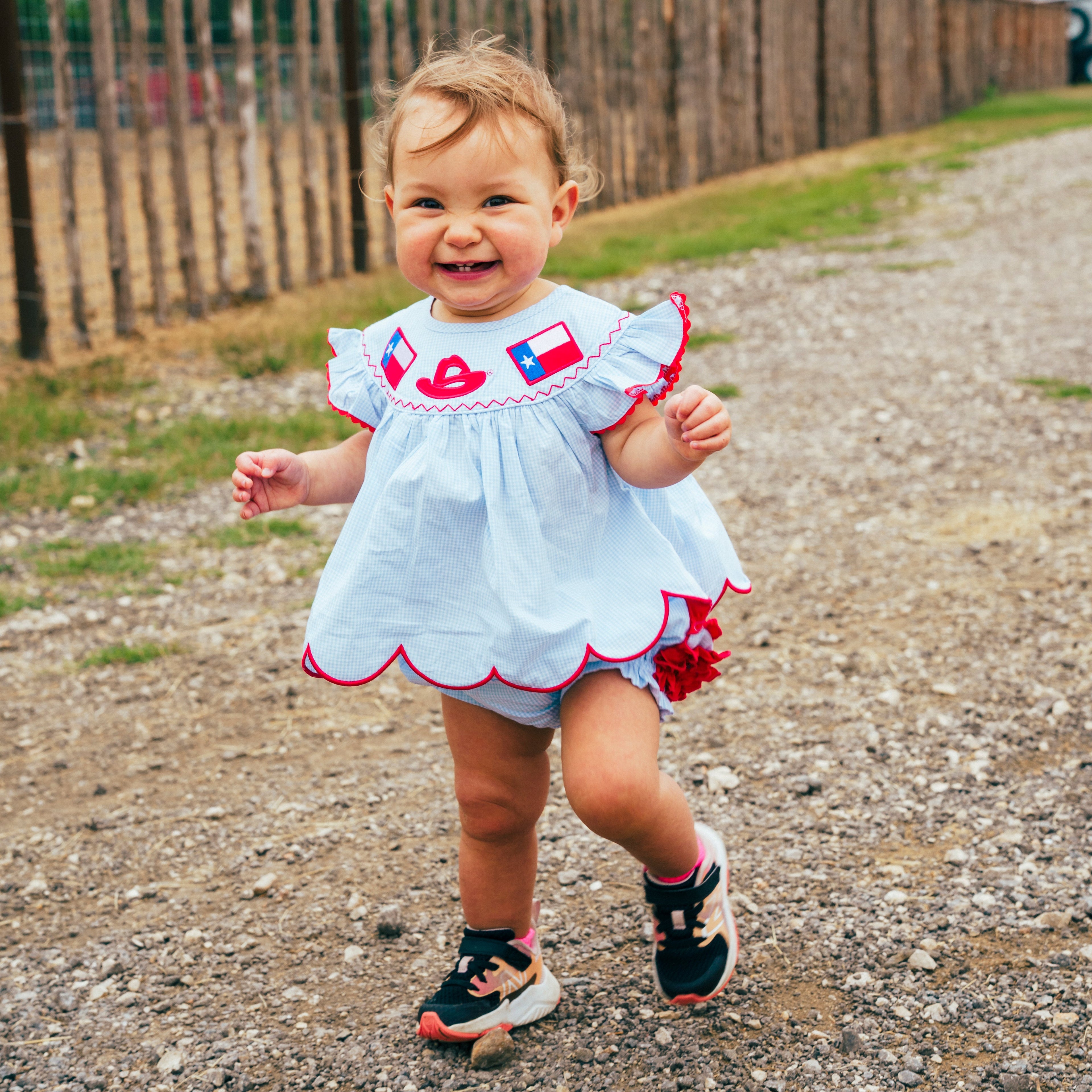 GIRLS TEXAS EMBROIDERED DRESS