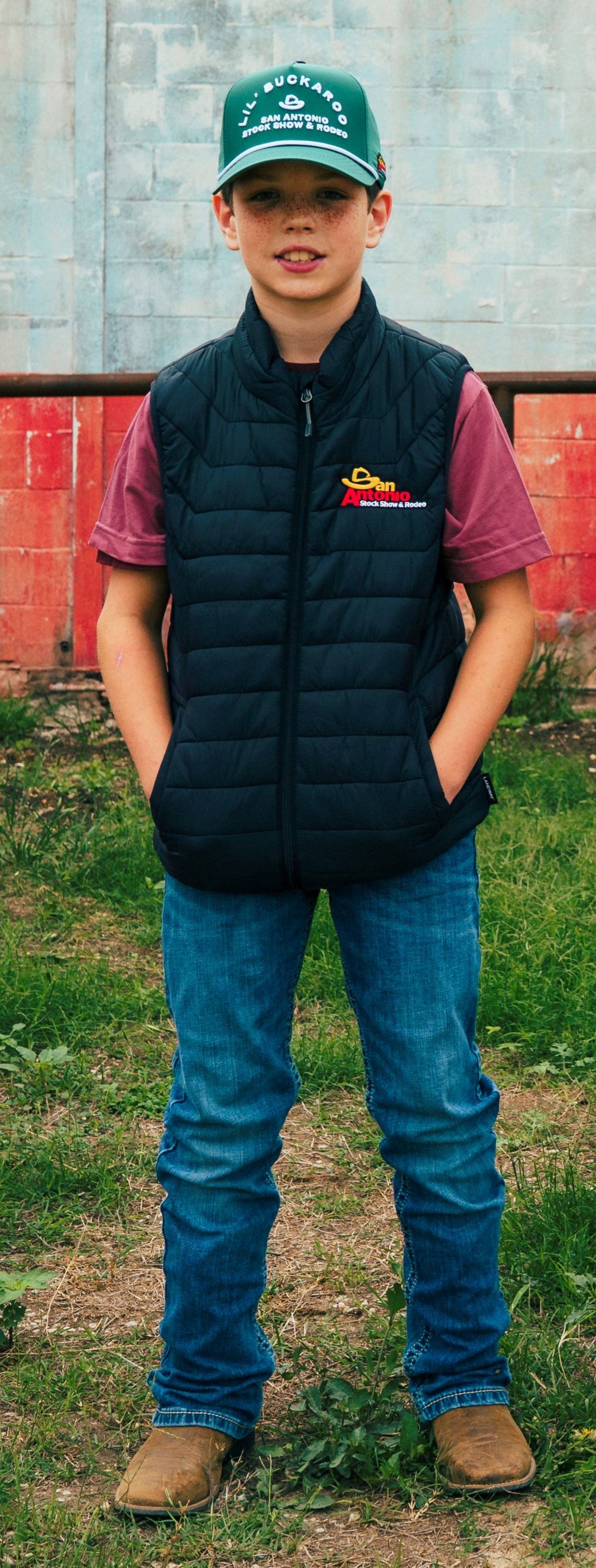 YOUTH BLK PUFFER VEST