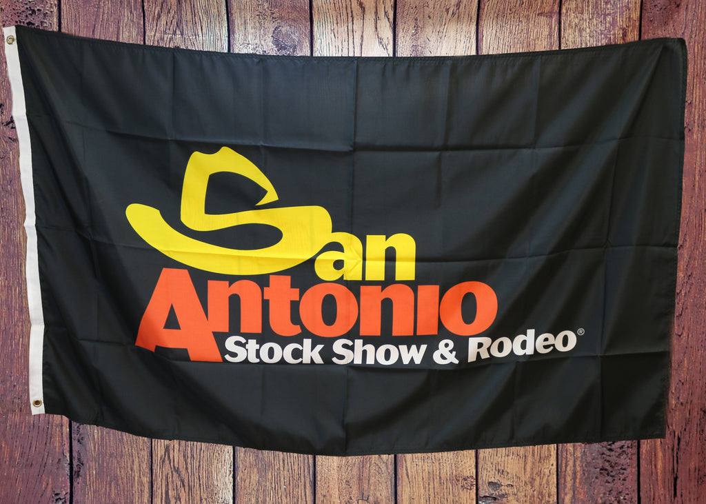 SAN ANTONIO RODEO LOGO FLAG